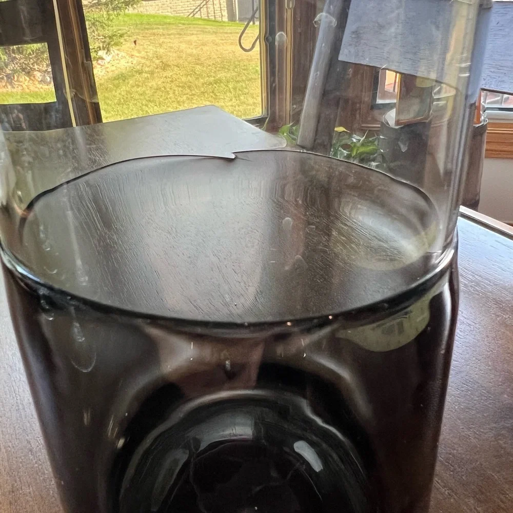 Pier 1 Double Dip Dark Glass Vase